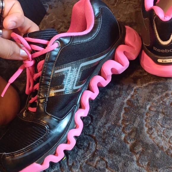 Reebok Zigtech Ziglite Zignano Womens Size 8 Pink Black Running Training Shoes - Picture 5 of 10
